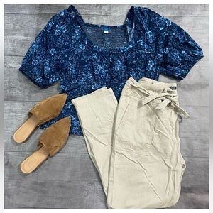 Counterparts Belted Khaki Skinny Leg Pants